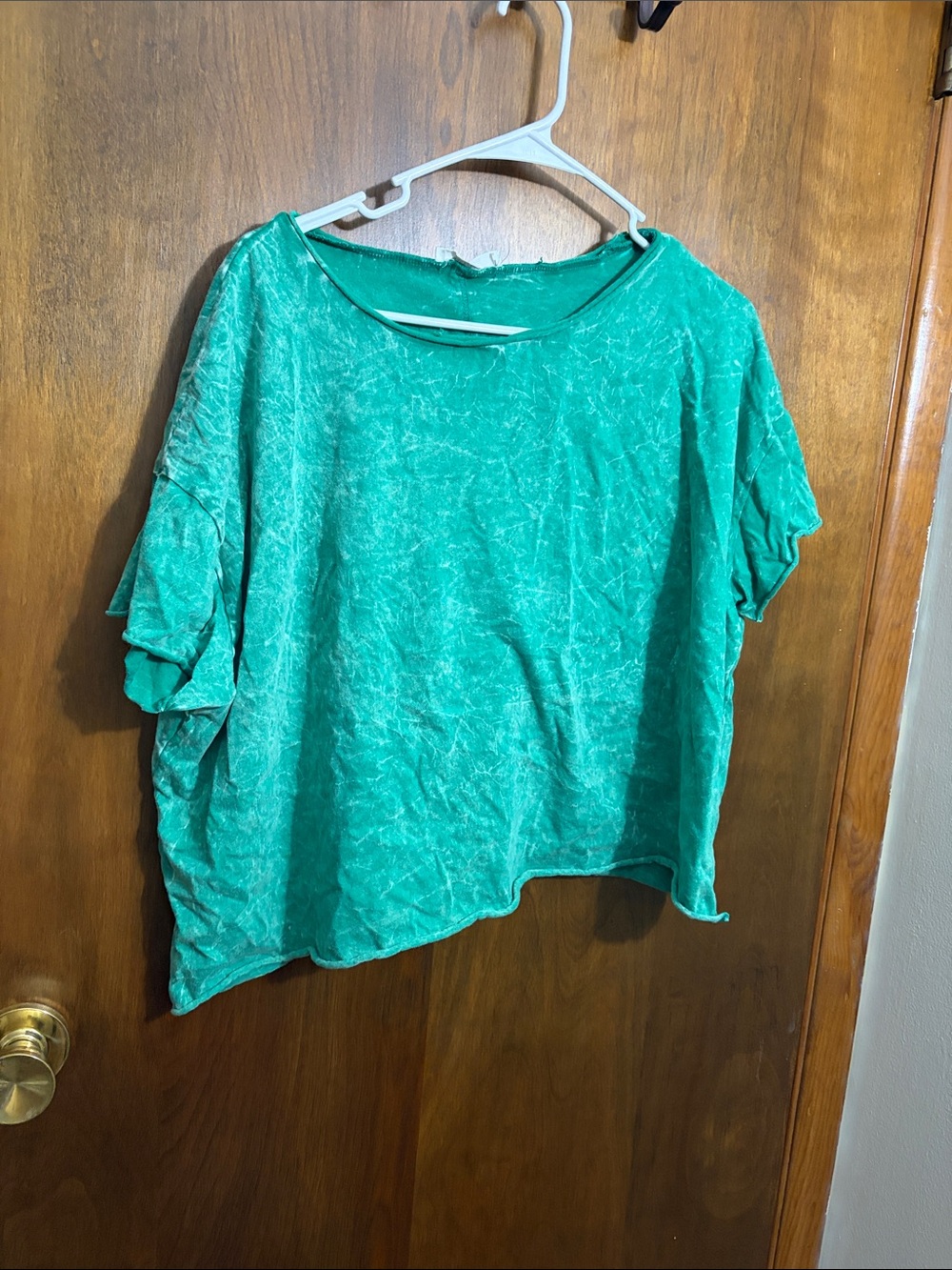 Zenana Outfitters Teal Green Short Sleeve Scoop Neck Top